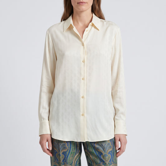 Classic Off-White Jacquard Shirt