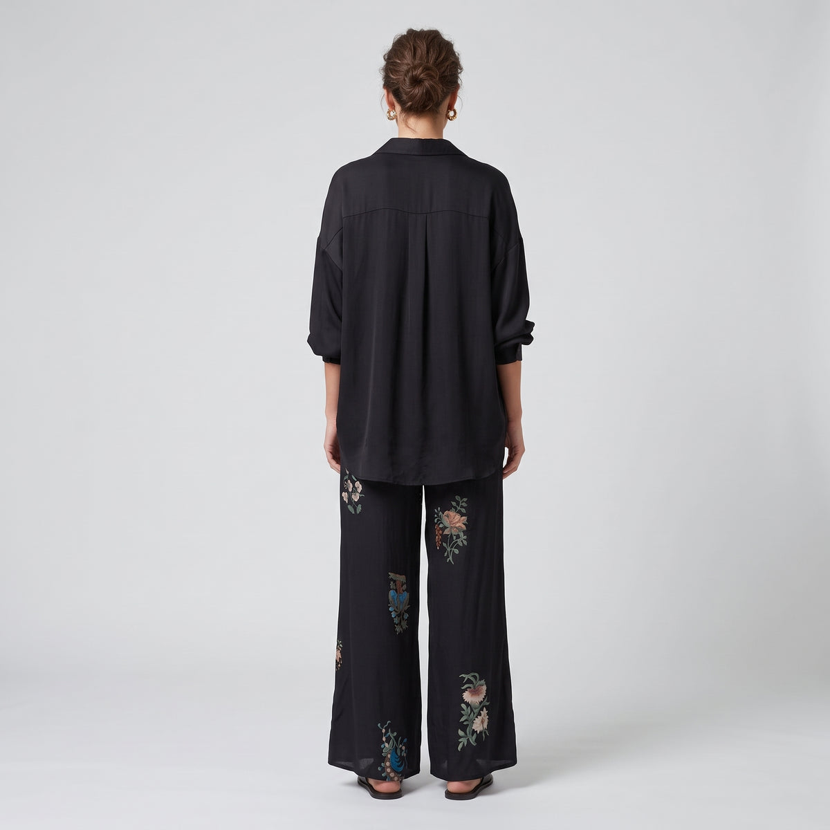Ezra Duchess Floral Wide Trousers