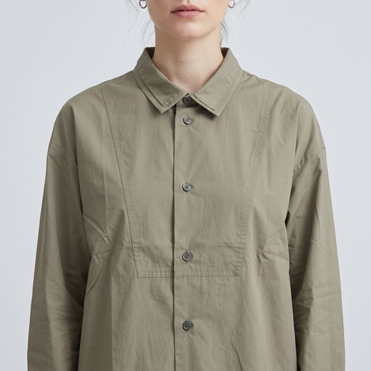 ESKANDAR Pleated Bib Long Sleeve Shirt - view 2