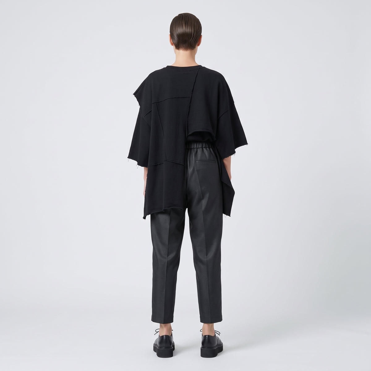 CDG CDG Black Elastic Waist Trousers - view 5