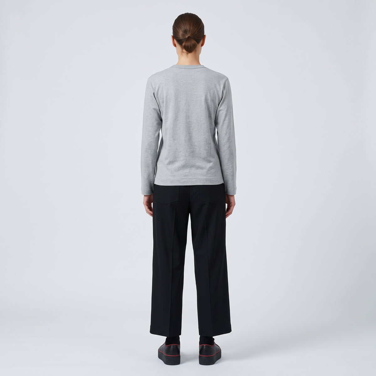 Grey Long Sleeve Heart Tee