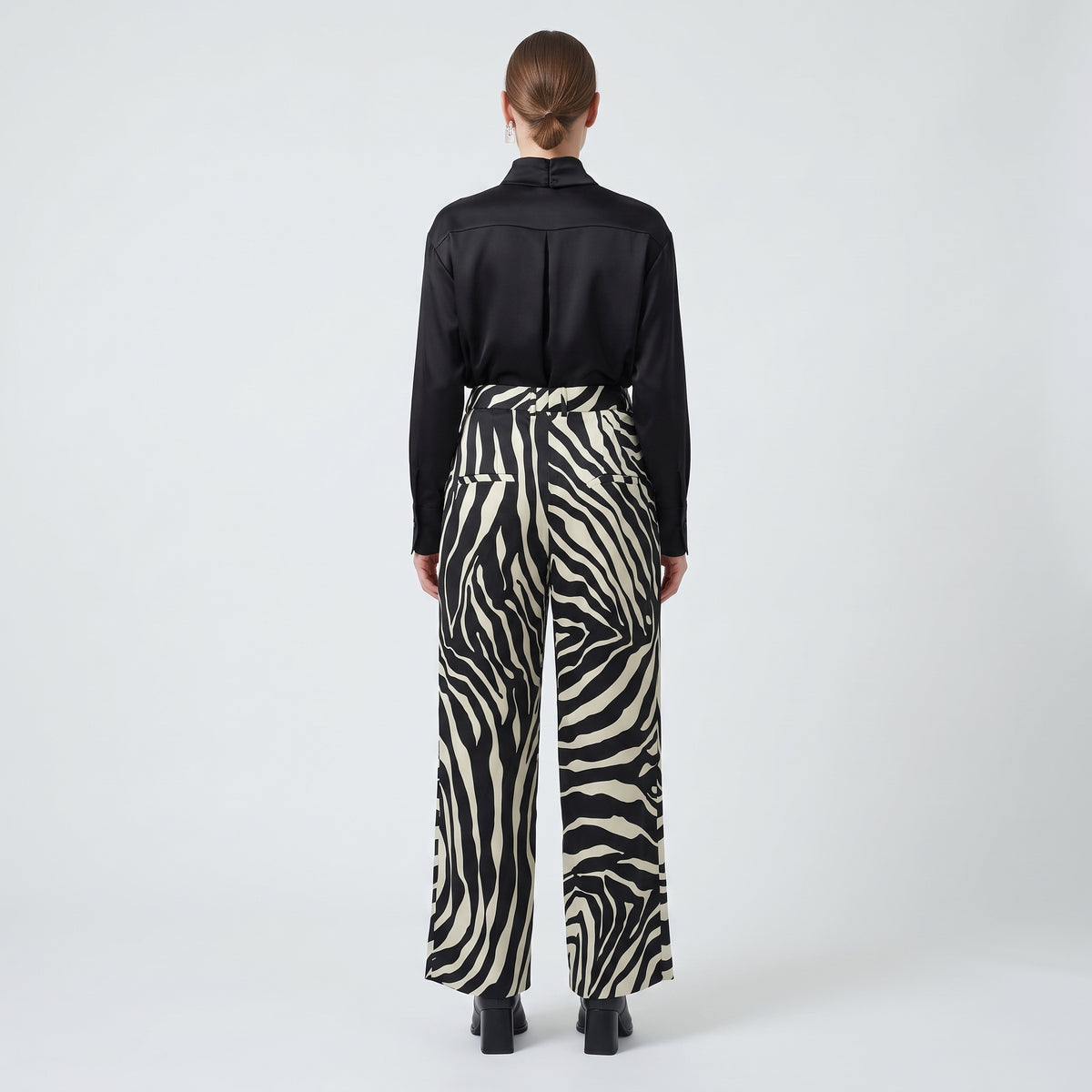 CALCATERRA Zebra Print Wide Leg Trousers - view 5