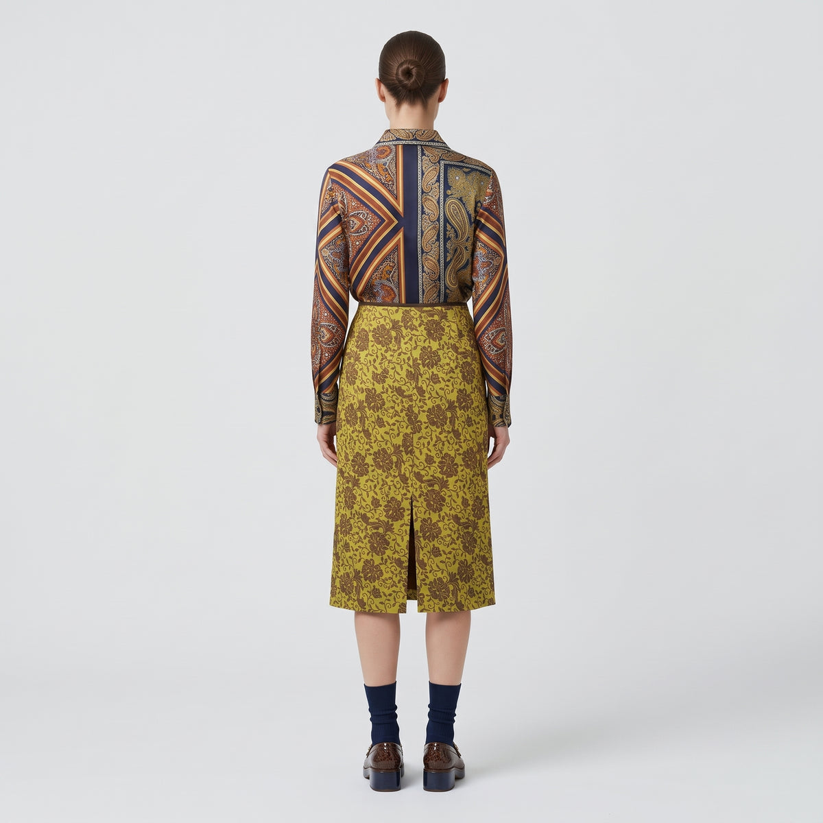 DRIES VAN NOTEN Floral Jacquard Midi Skirt - view 5