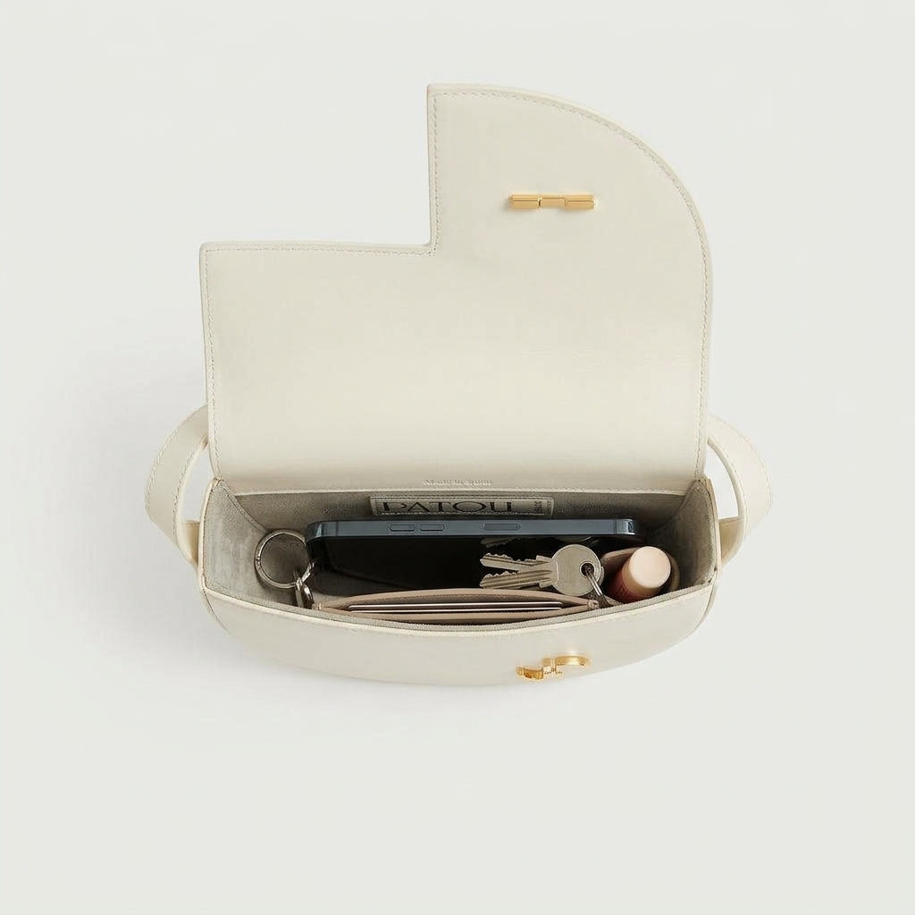 Mini Leather Crescent Shoulder Bag