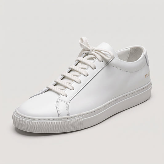Minimalist White Leather Sneakers