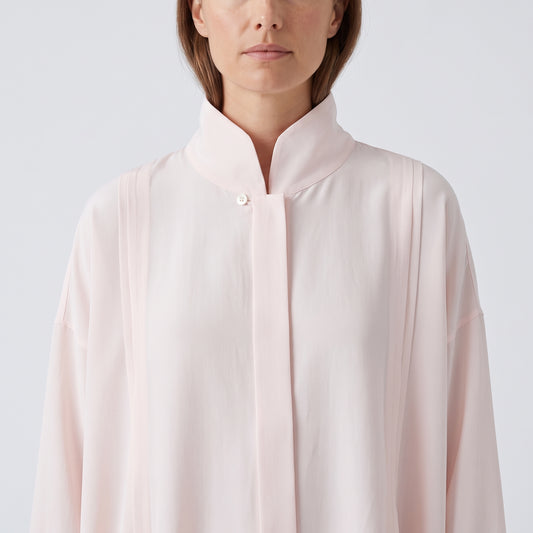 ESKANDAR Light Pink Mandarin Collar Shirt - view 2