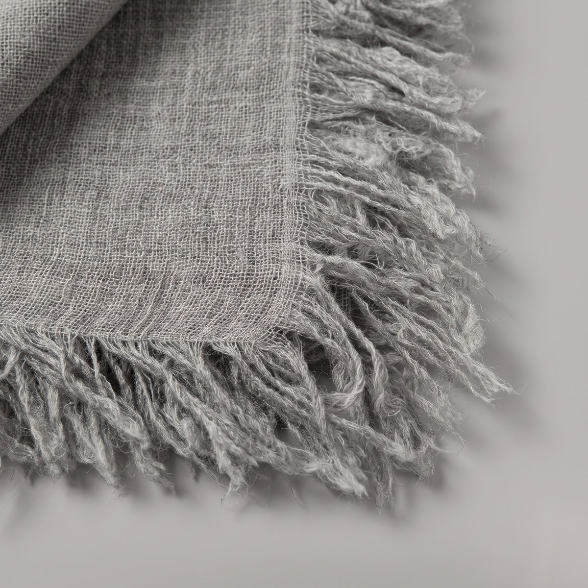 Fringed Linen Blend Scarf