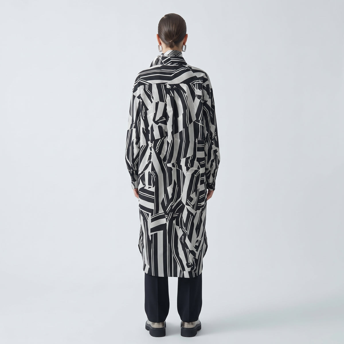 Abstract Graphic Shirt Dress