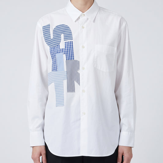 Graphic Patchwork Poplin Shirt