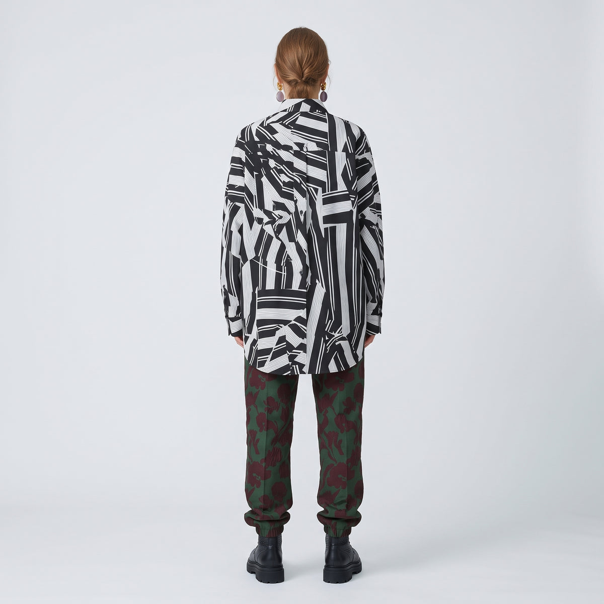 Monochrome Graphic Print Shirt