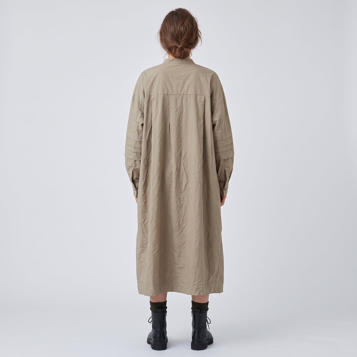 CASEY CASEY Pleated Sleeve Shirt Dress - view 5