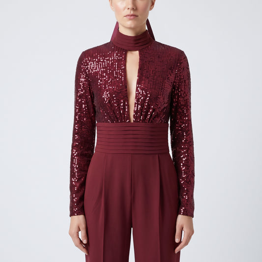RASARIO Sequin Mock Neck Jumpsuit - view 2