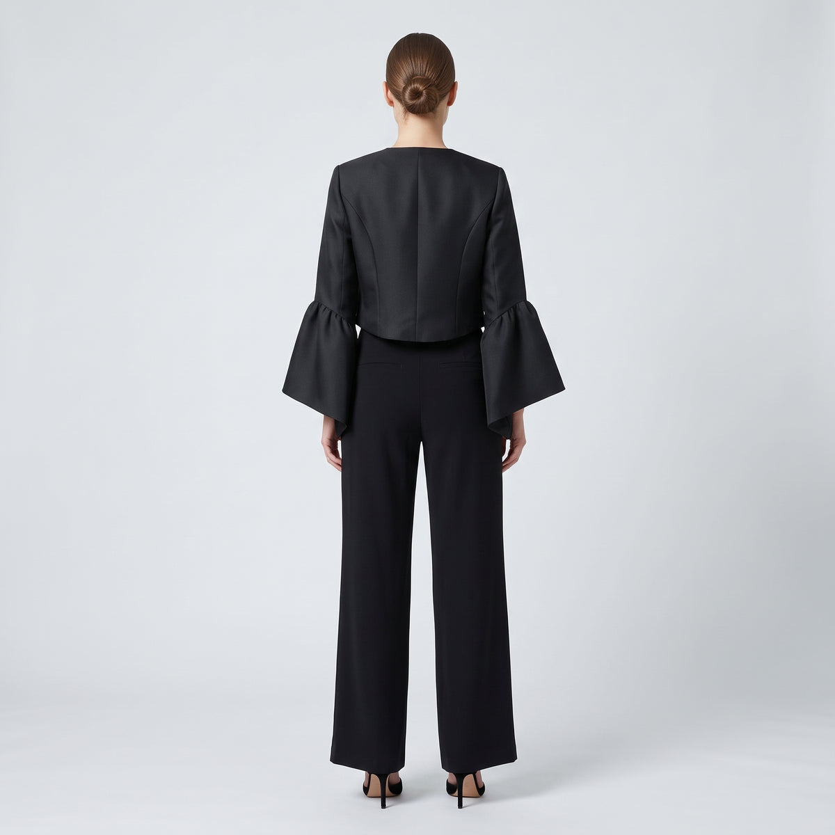 EDWARD ARSOUNI Elegant Bell Sleeve Cropped Bolero - view 5