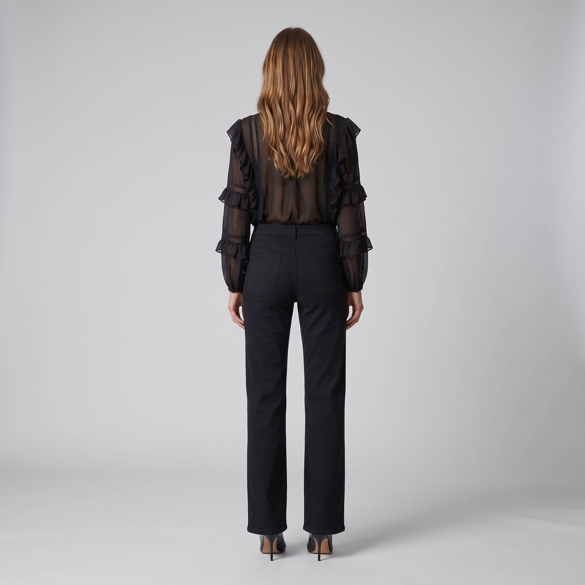 ALBERTA FERRETTI Tailored Straight Leg Black Trousers - view 5