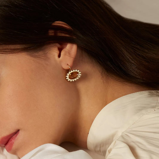 Margareta Ameethyst Yellow Earrings