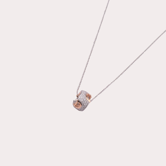 White and Yellow Gold Necklace