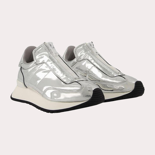 Zipper Mirror Sneakers