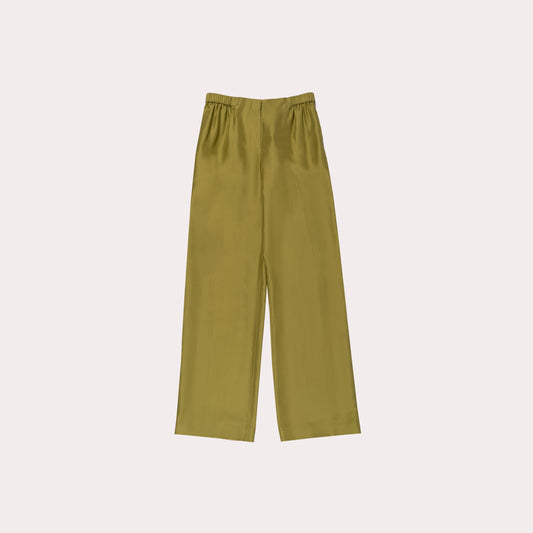 Silk Wide-Leg Pants
