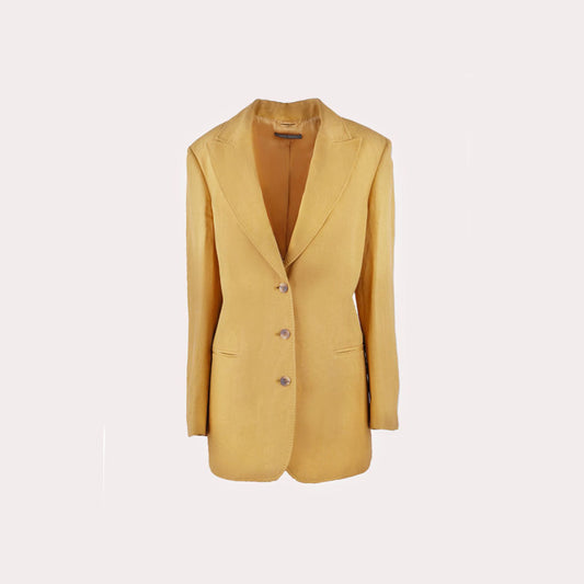Linen and Silk-Blend Twill Blazer