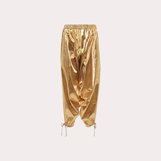 Cropped Drop-Crotch Trousers