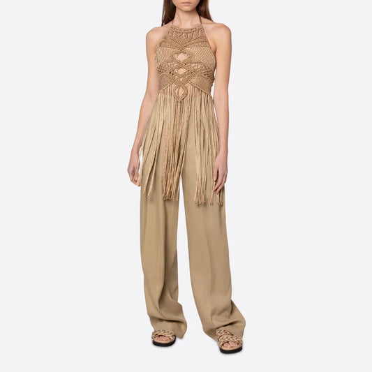 Cut Out-Detail Knitted Top