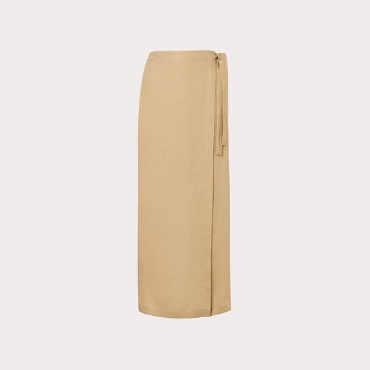 Wrap Skirt in Linen and Viscose