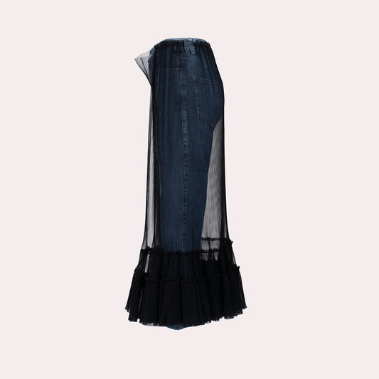 Jeans with Sheer Skirt
