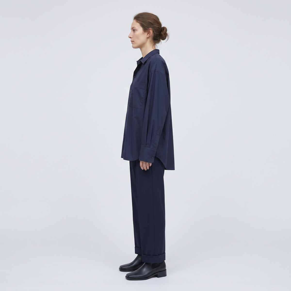 PLAN C Oversized Cotton Button Shirt - view 4