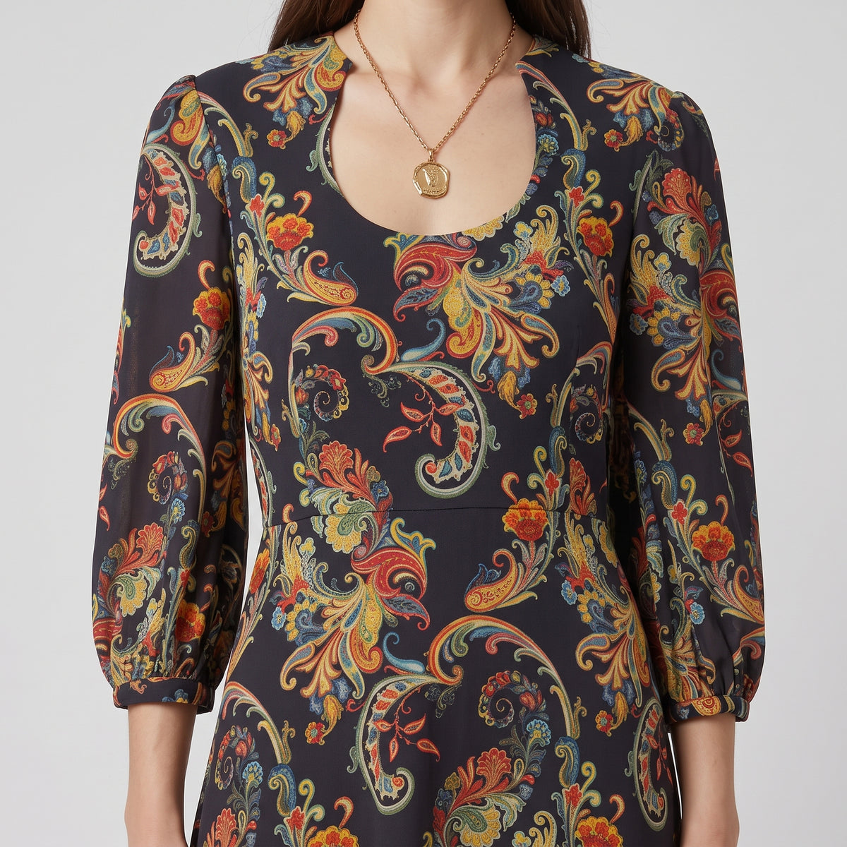 ETRO Paisley Print Keyhole Midi Dress - view 2