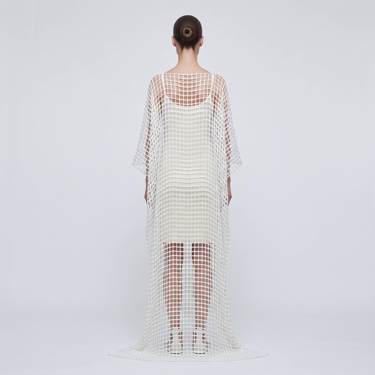OZLEM SUER White Open Knit Layered Dress - view 5