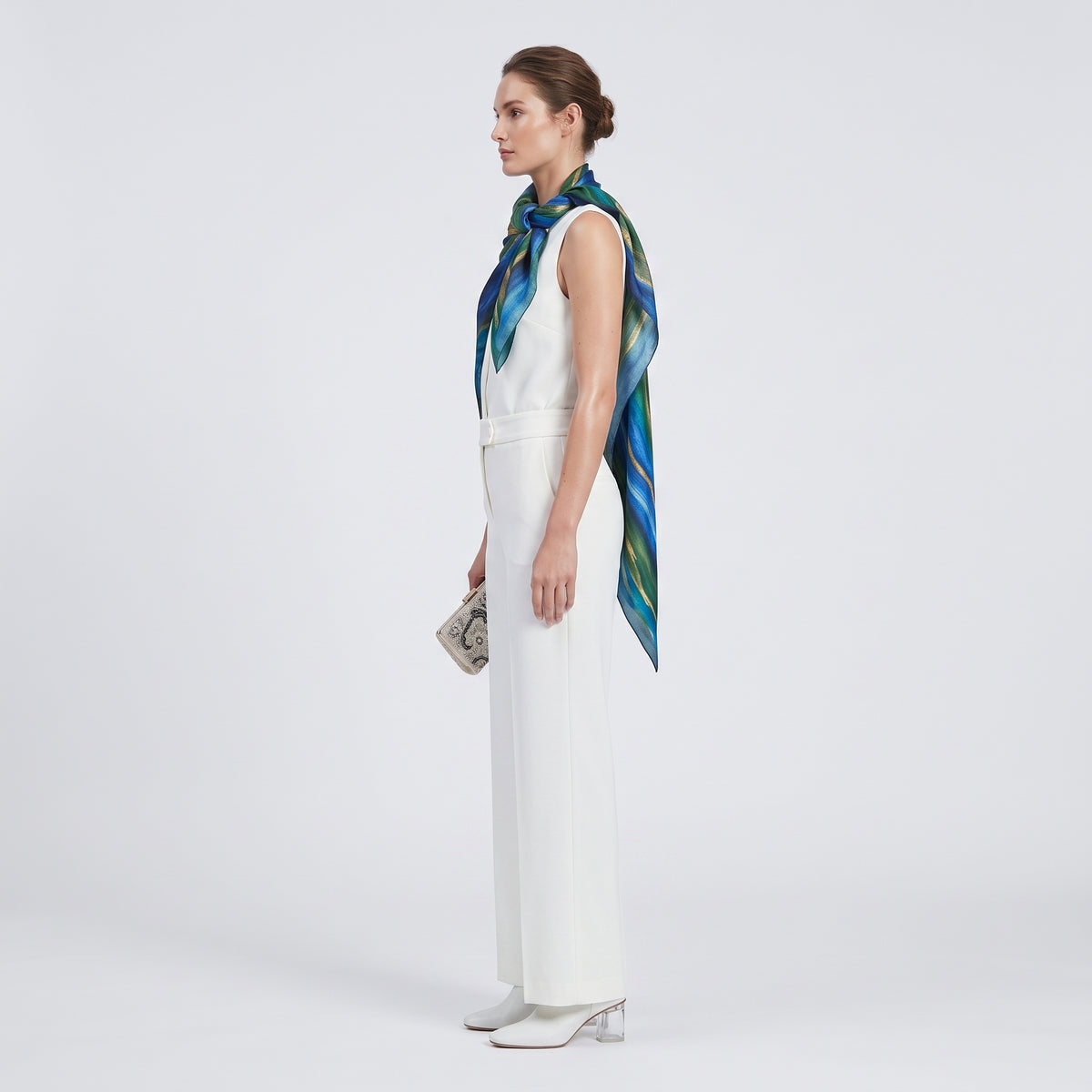 LANVIN Ivory Wide Leg Tailored Trousers - view 4
