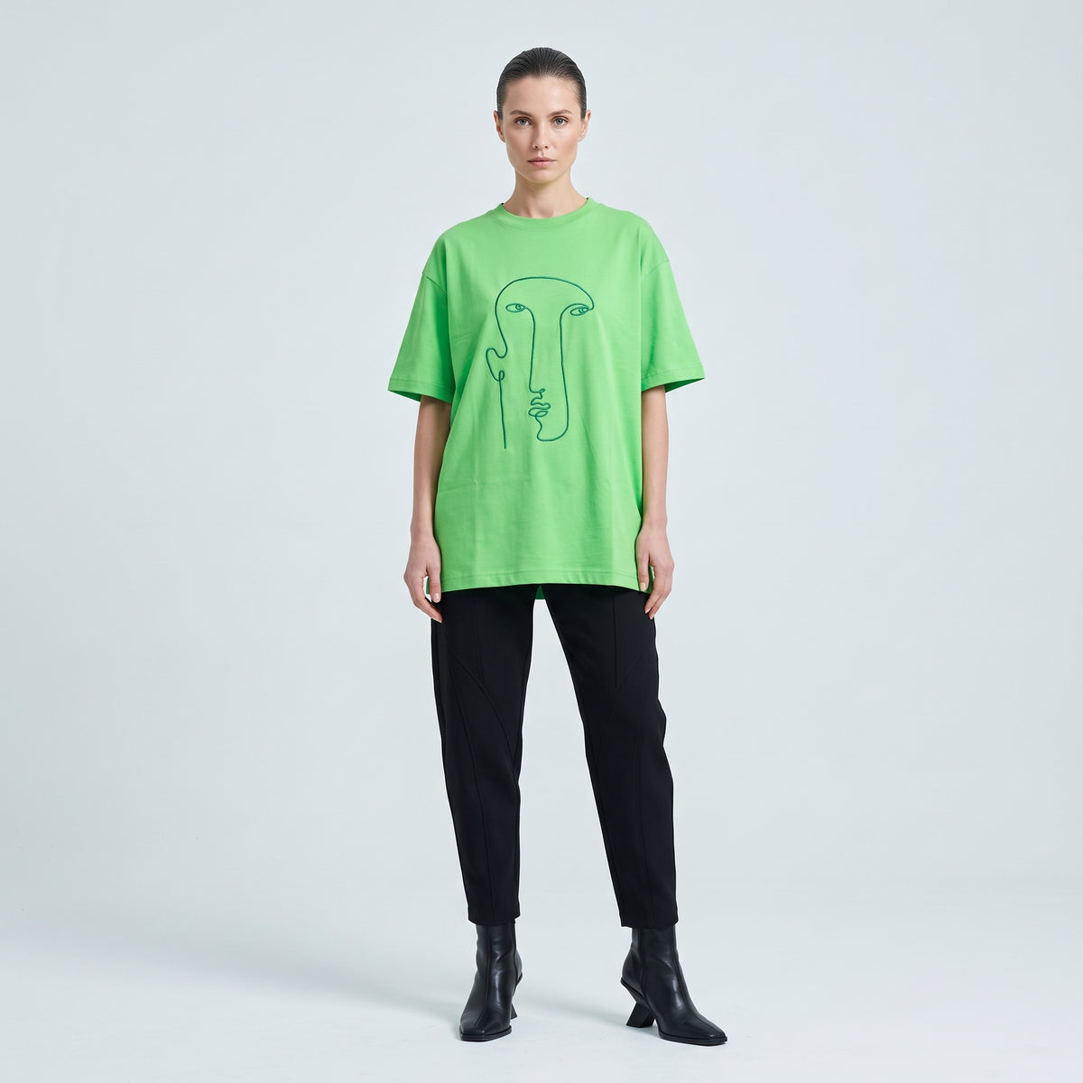 Pistachio Green Line Art Tee