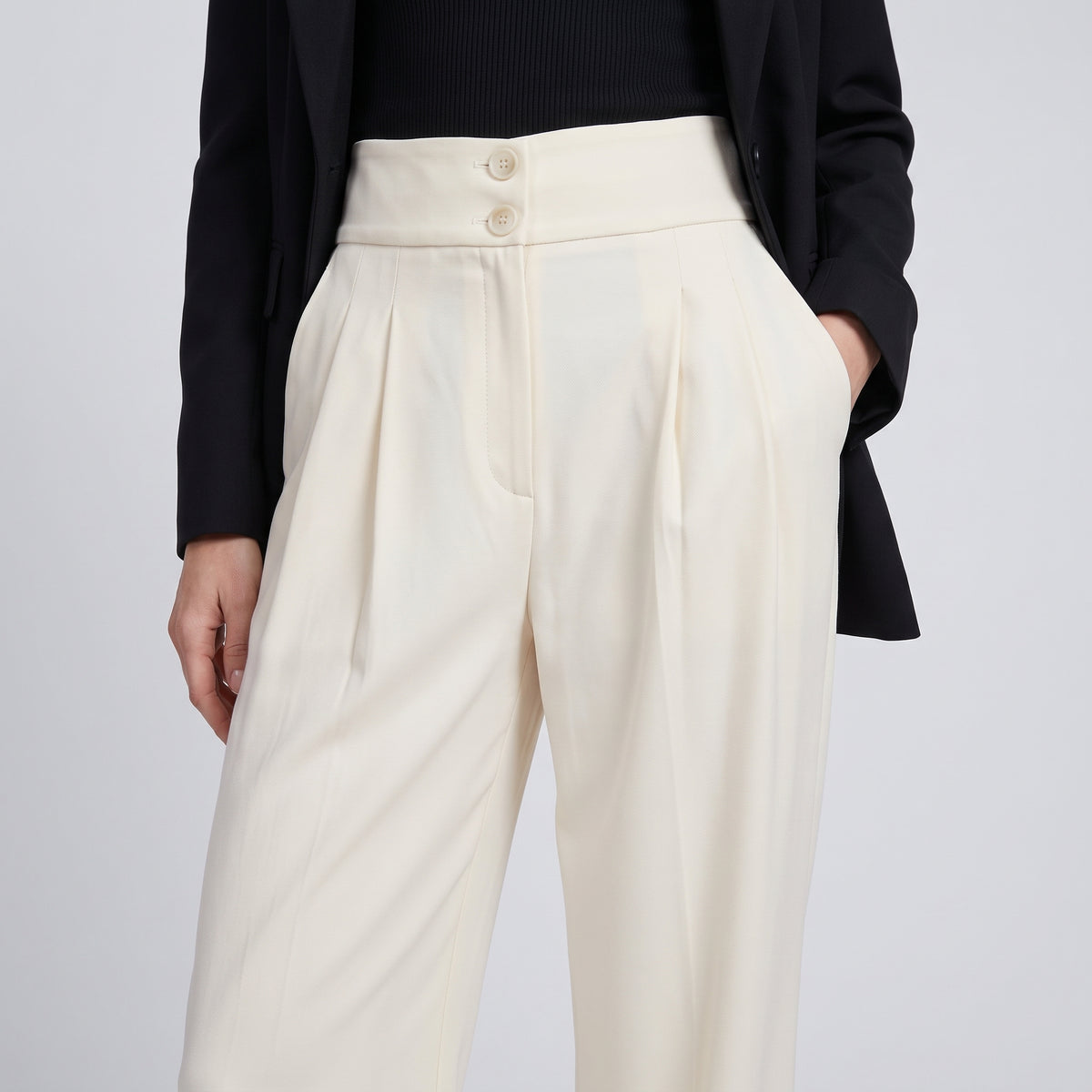 ANTONIO BERARDI High-Waisted Wide-Leg Trousers - view 2