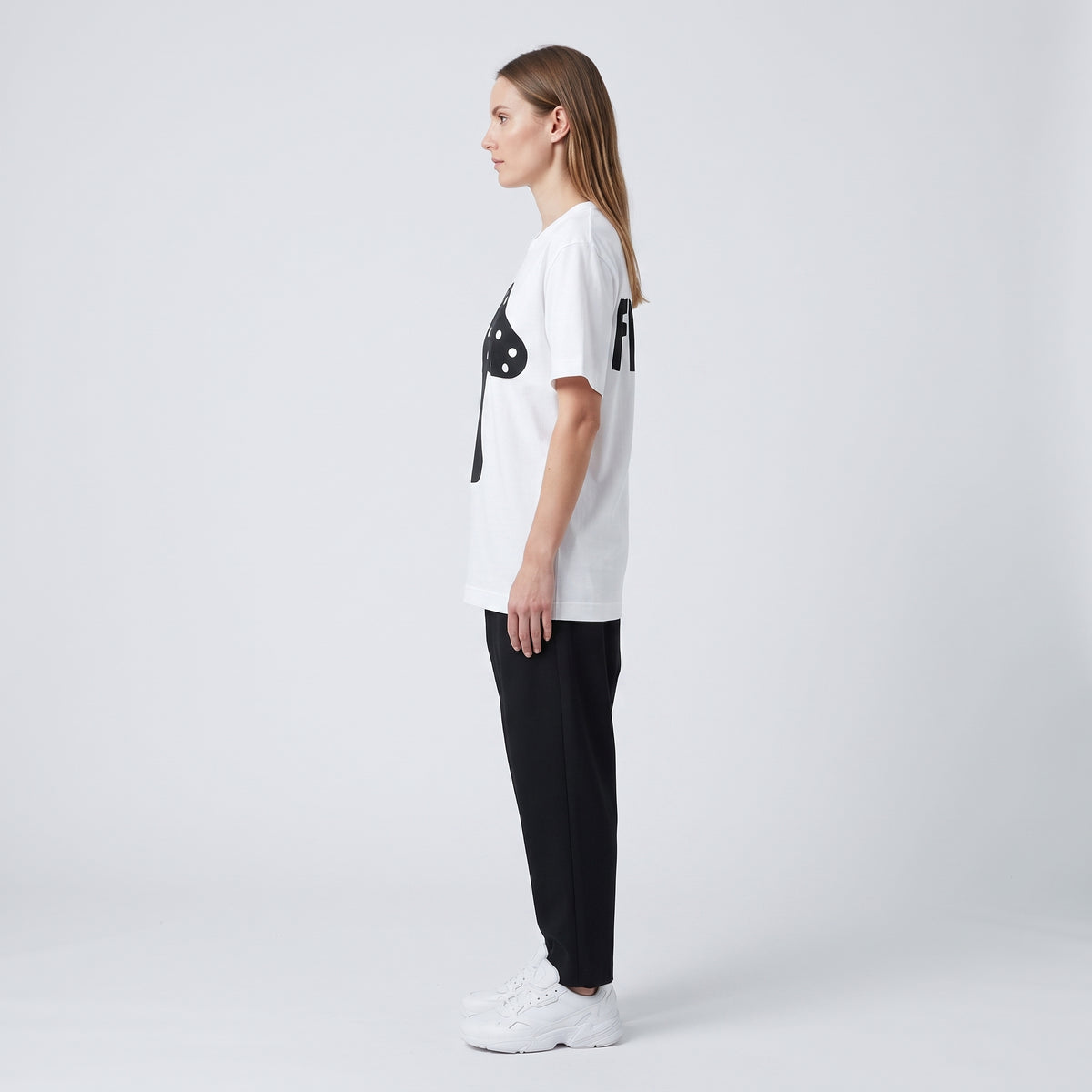 Mushroom Print Cotton T-Shirt