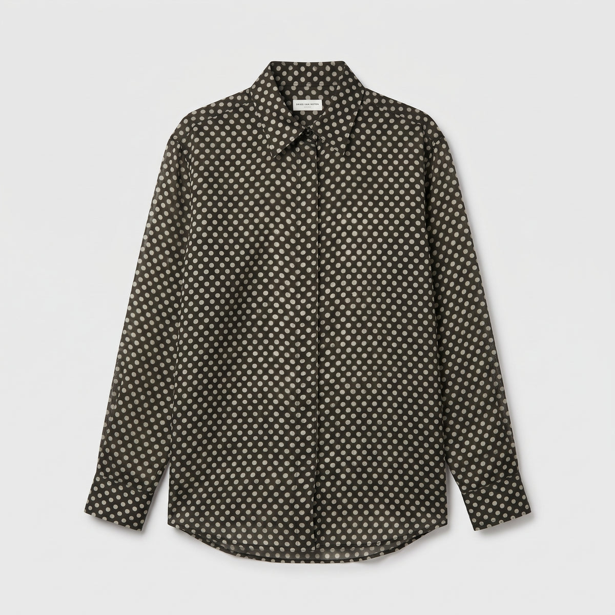 DRIES VAN NOTEN Sheer Polka Dot Clavel Shirt