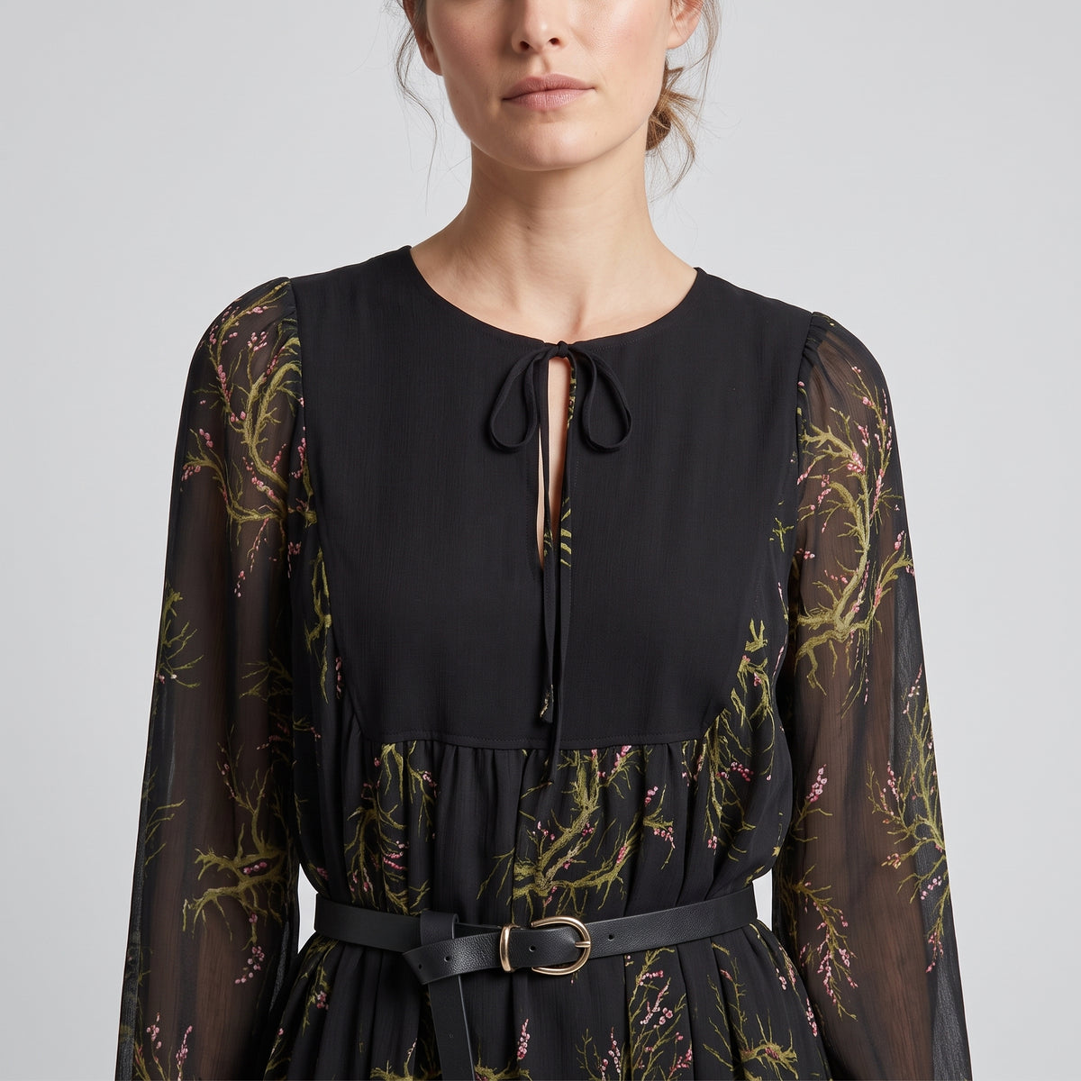 Emerald Seaweed Printed Midi Dress