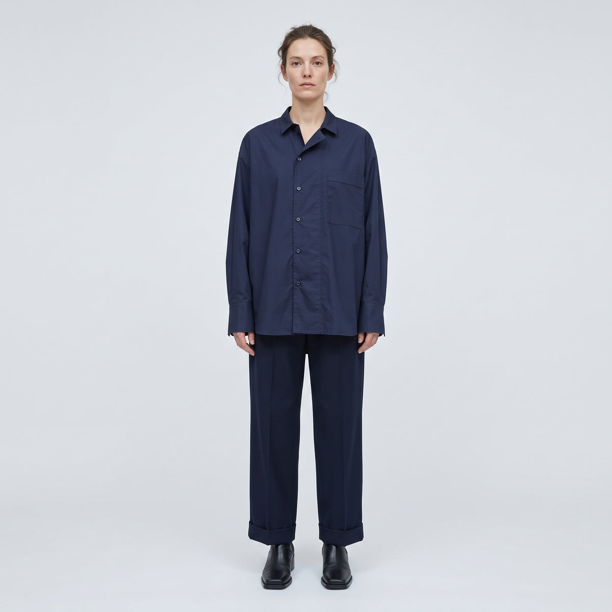 PLAN C Oversized Cotton Button Shirt - view 3