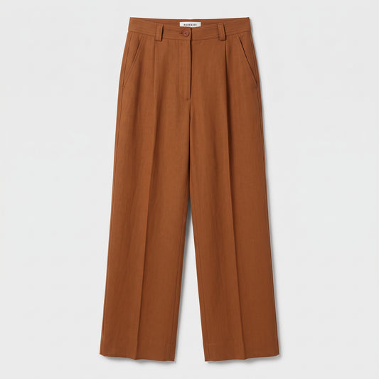 RODEBJER Addie Wide Leg Rust Trousers