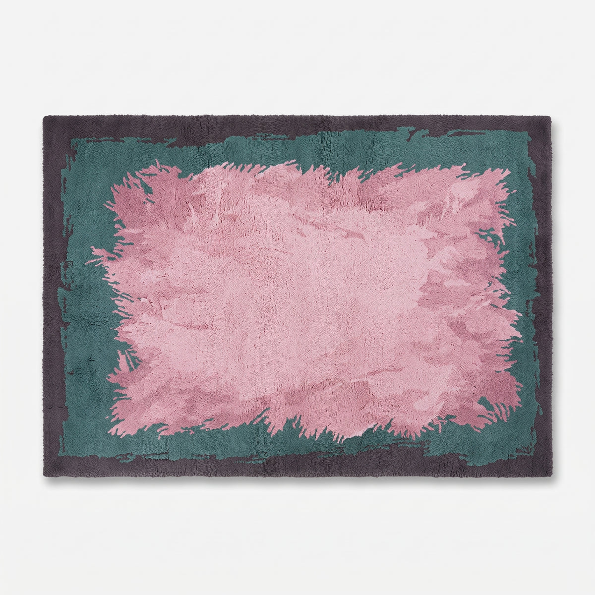 Abstract Pink and Teal Rug