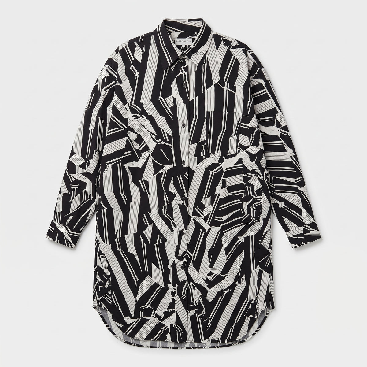 Abstract Graphic Shirt Dress