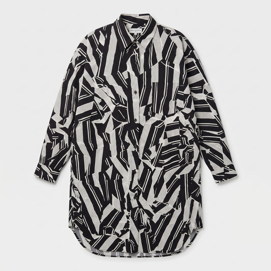Abstract Graphic Shirt Dress