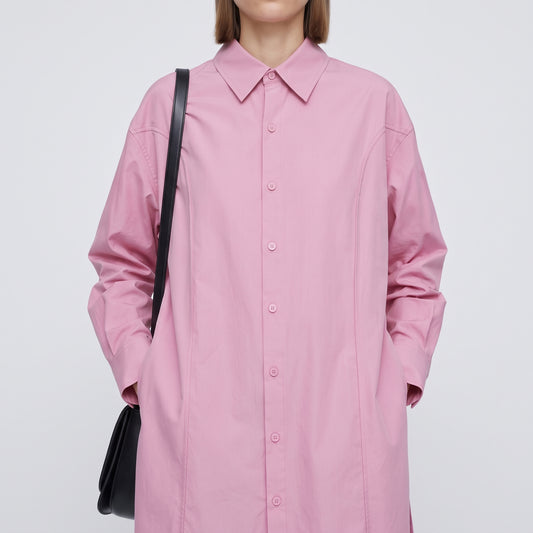 AKNVAS Rose Pink Paneled Cotton Shirt - view 2