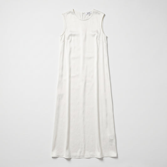 MIIN Sleeveless White Satin Maxi Dress
