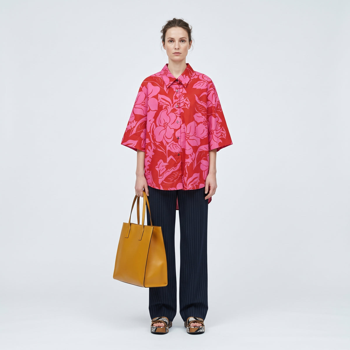 DRIES VAN NOTEN Fuchsia Floral Short Sleeve Shirt - view 3
