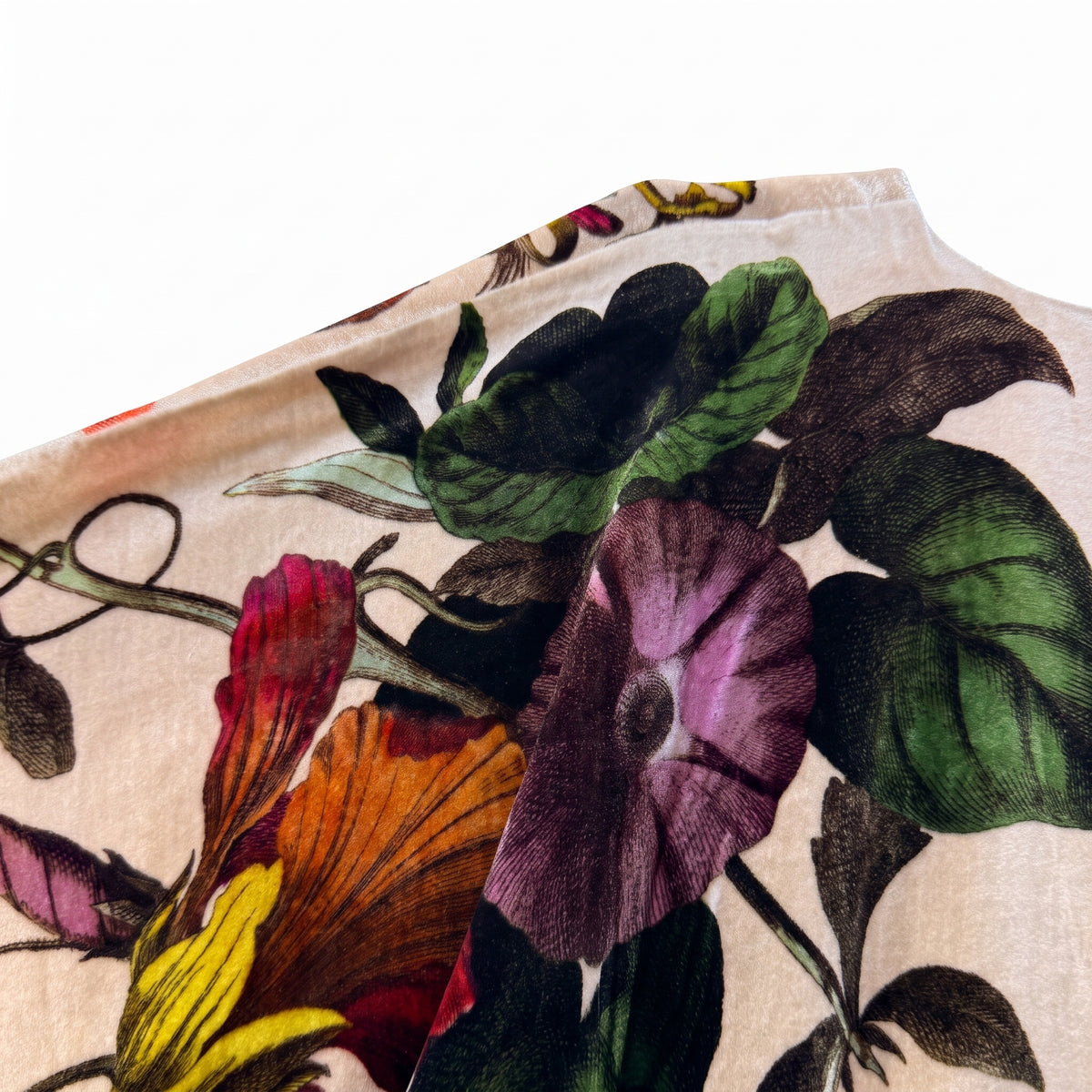 Floral Velvet V-Neck Kaftan Dress