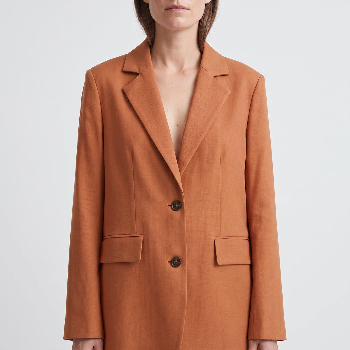 RODEBJER Tailored Rust Orange Blazer - view 2