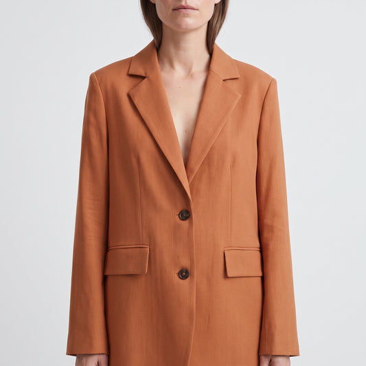 RODEBJER Tailored Rust Orange Blazer - view 2