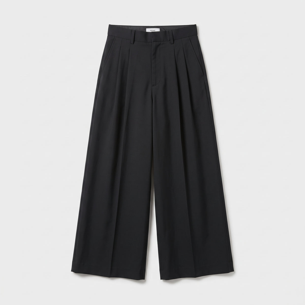Wide-Leg Pleated Tailored Trousers