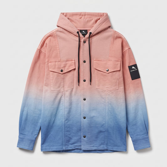 Ombre Hooded Utility Jacket