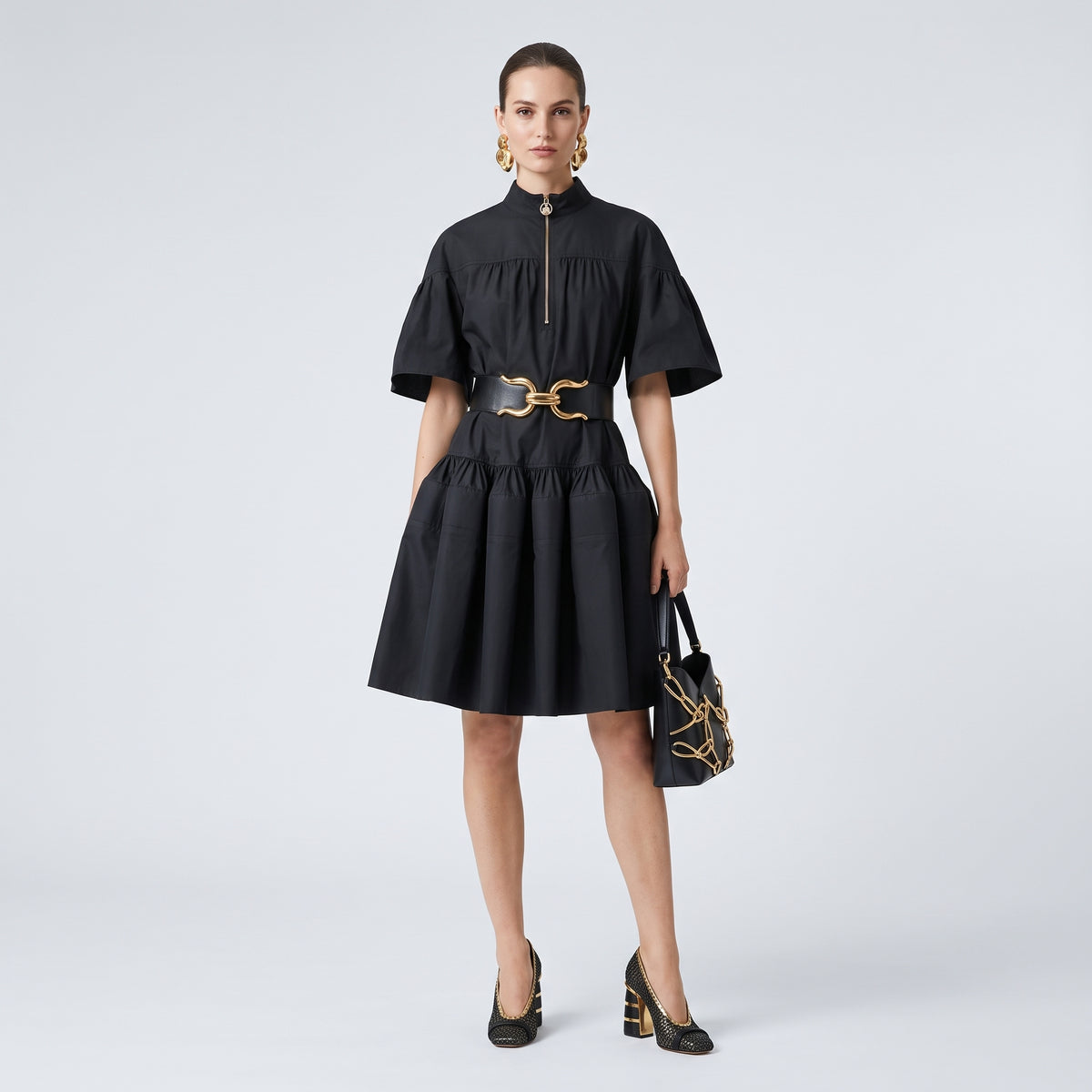 LANVIN Ruffled Half-Zip Mini Dress - view 3